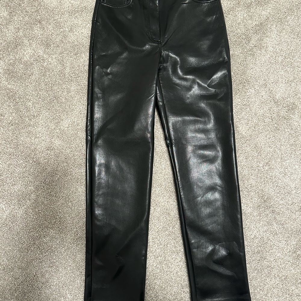 Wilfred Black Leather Trousers